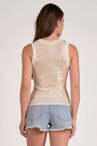 Elan - Metallic Sparkle Tank Top