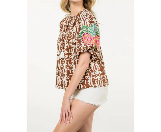 Thml - Penny Print Tassel Top