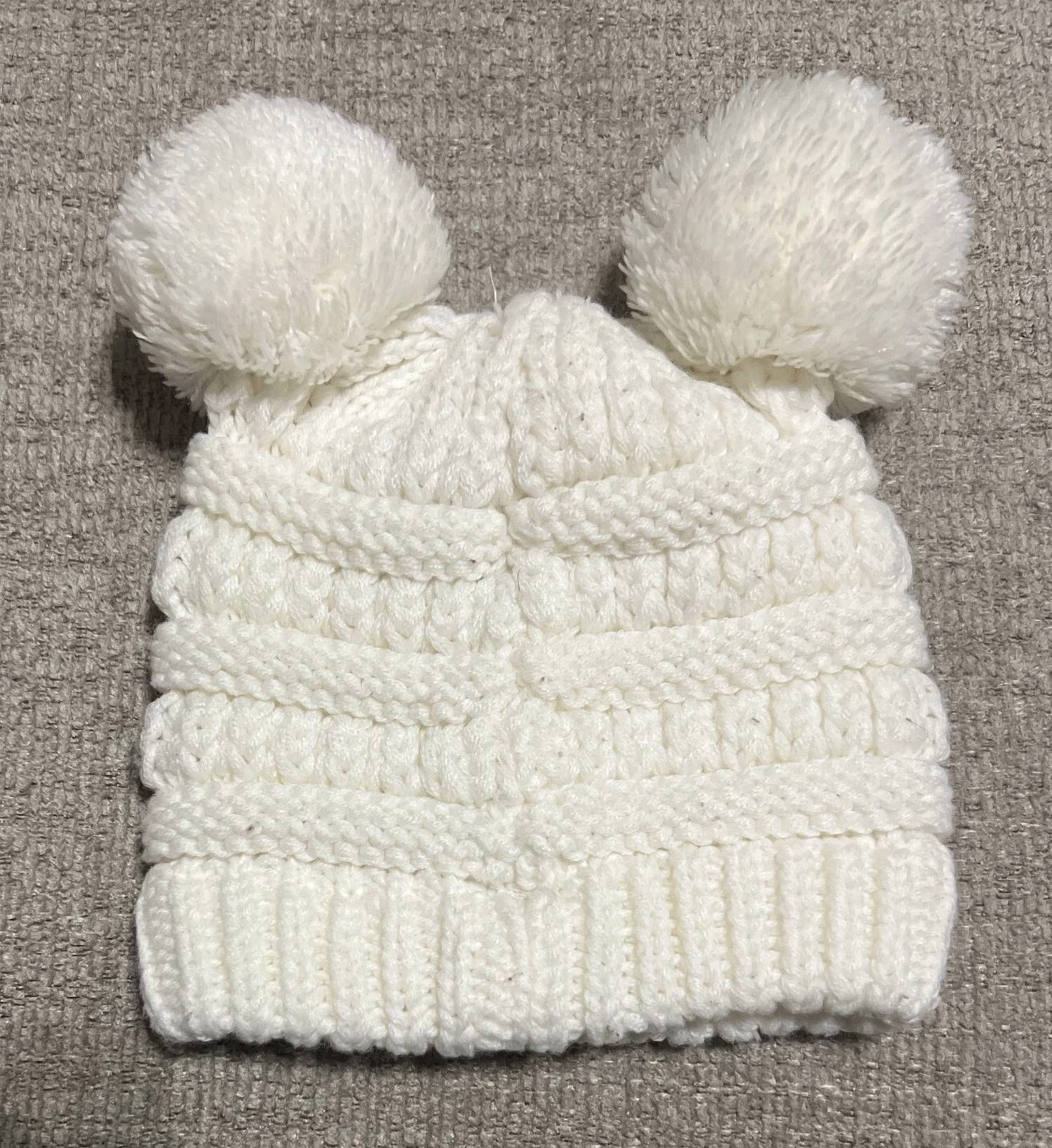 C.C Beanie - Baby Double Fur Pom Beanie