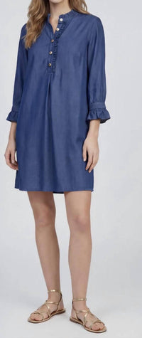 Vilagallo - Denim Dress with Ruffles
