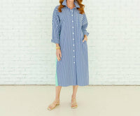 Caryn Lawn Libby Stripe Dress in navy 1 - women's dress