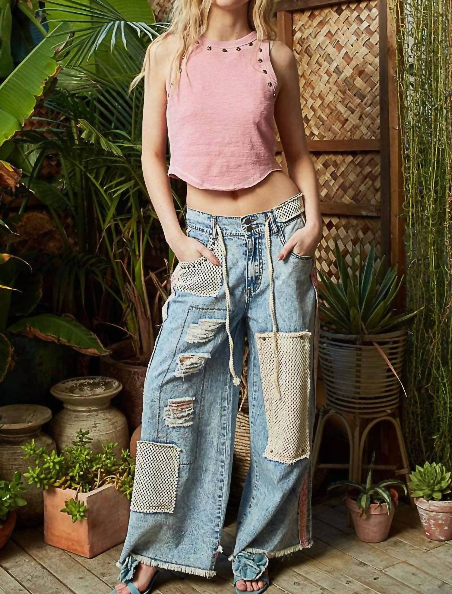 Pol - Stud detail woven pants