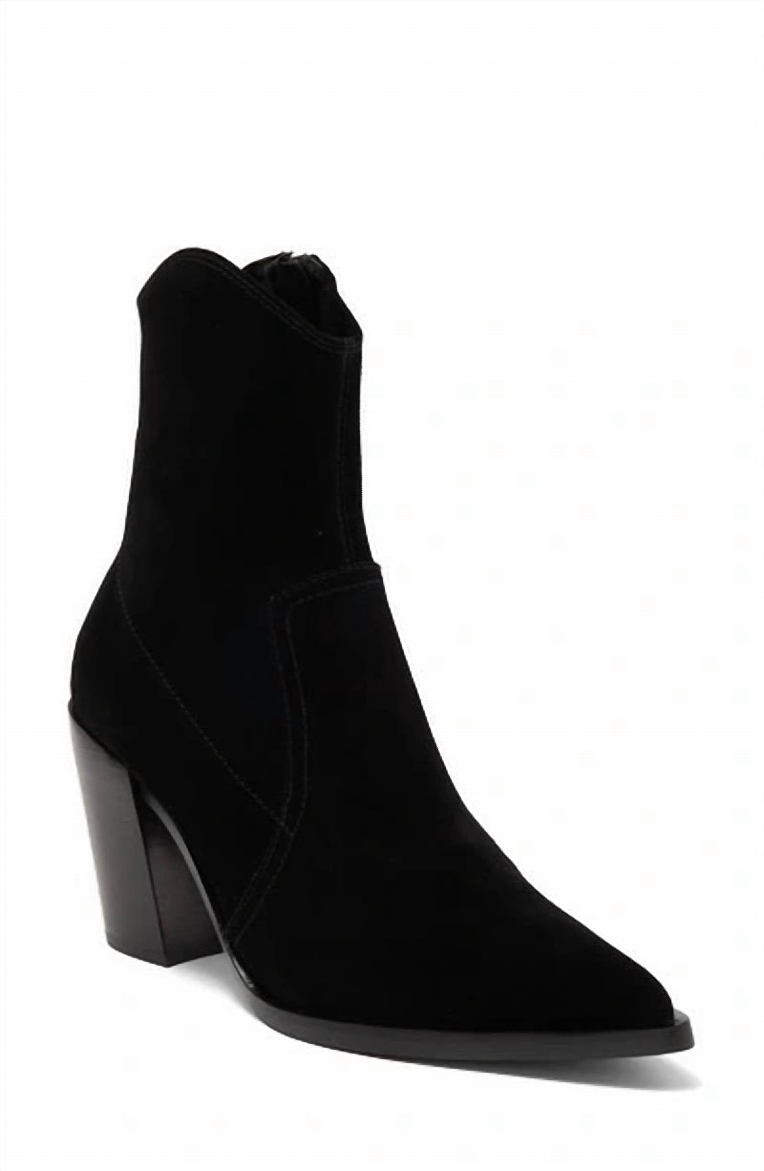 Jeffrey Campbell - Women's Jolena Suede Leather Western Ankle Bootie