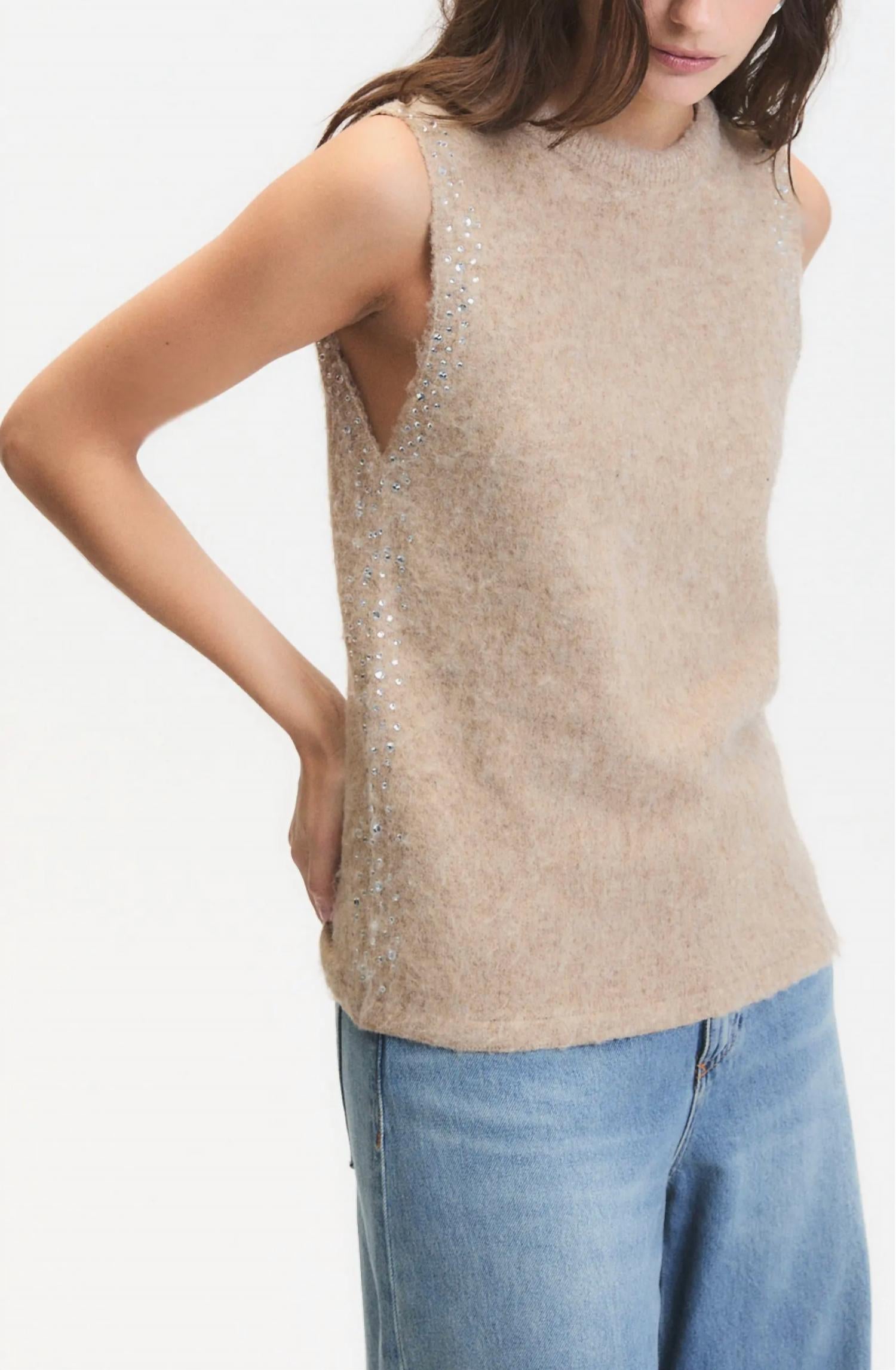 Deluc - Myles Rhinestone Embellished Sweater Vest