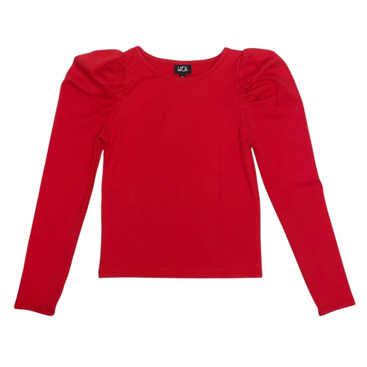 Little Olin - Girl's Puff Sleeve Cotton Top