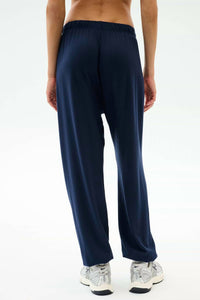 SPLITS59 Andie Fleece Sweatpant in indigo - women's pants - detail view