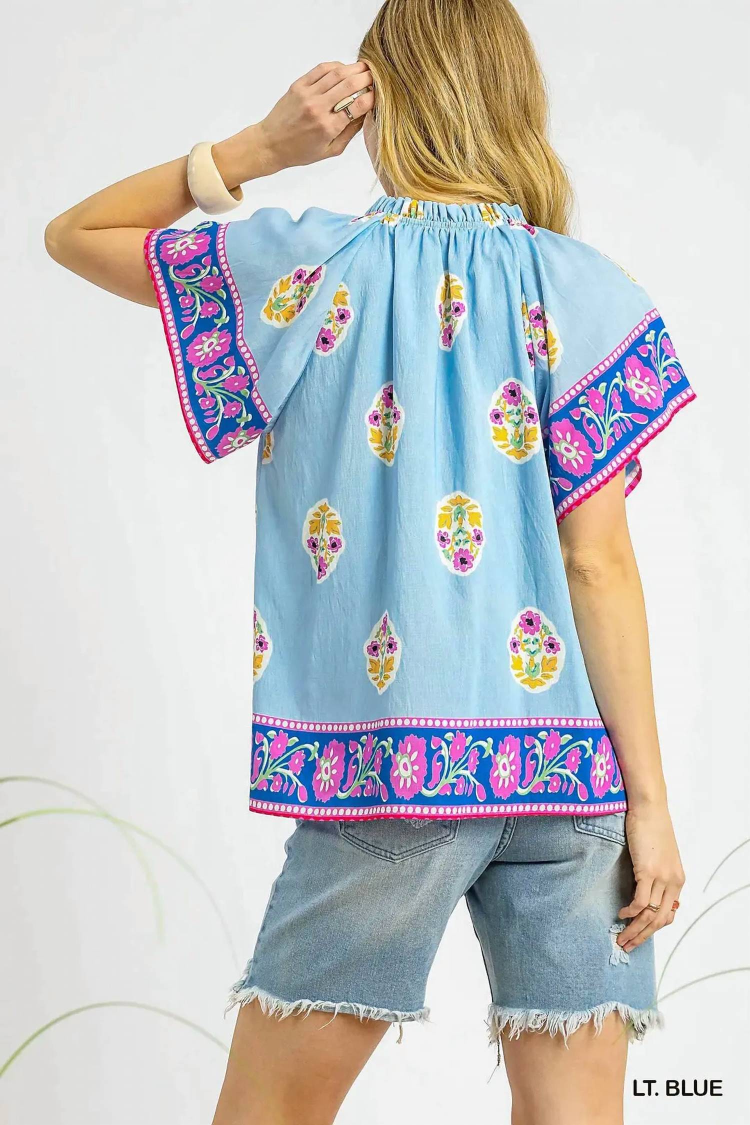 Umgee - Boho Bloom Border Top