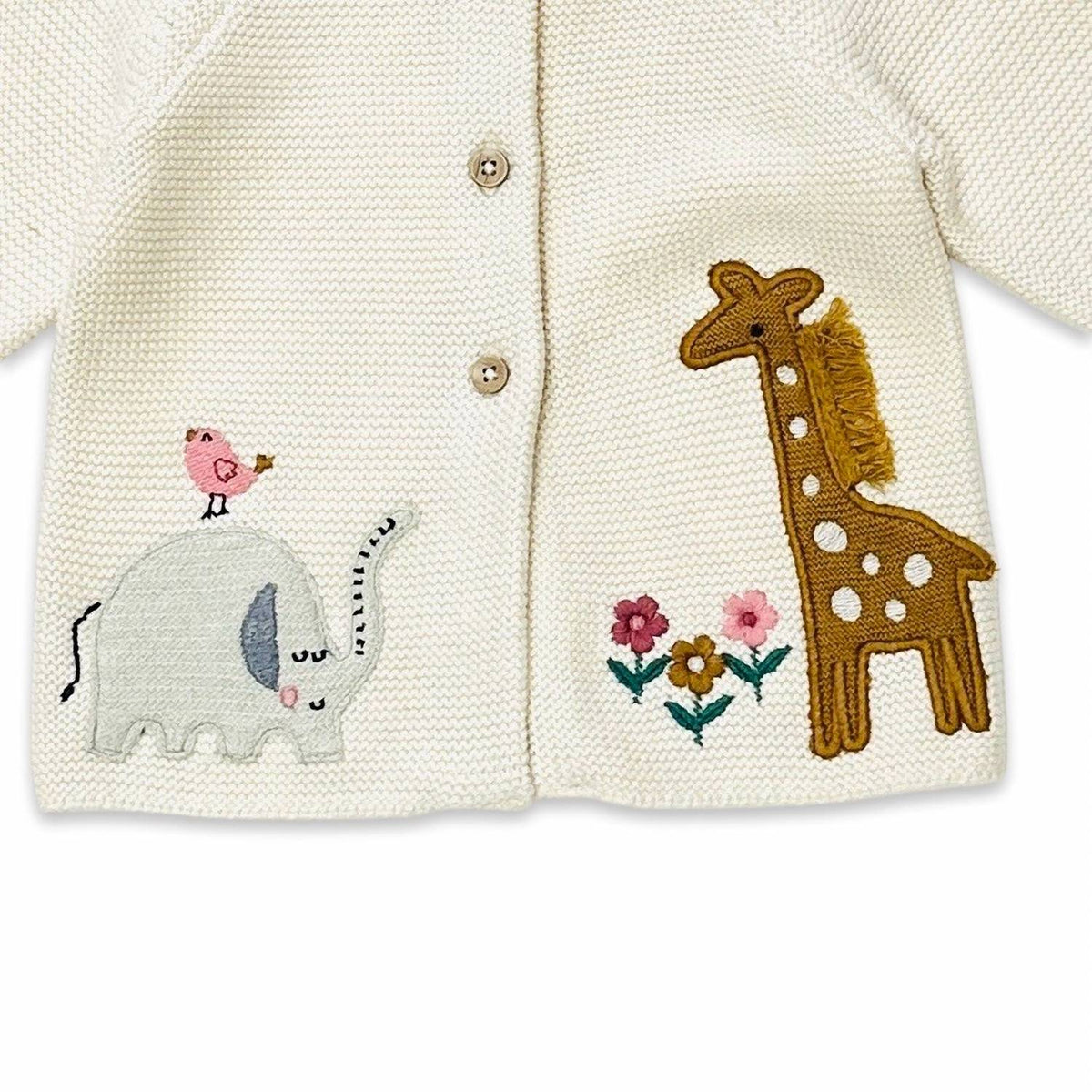 Viverano Organics - Kids Eden Safari Embroidered Cardigan Sweater