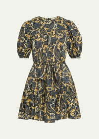 Ulla Johnson Rosalie Short Sleeve Mini Dress in luna - women's dress - view 6