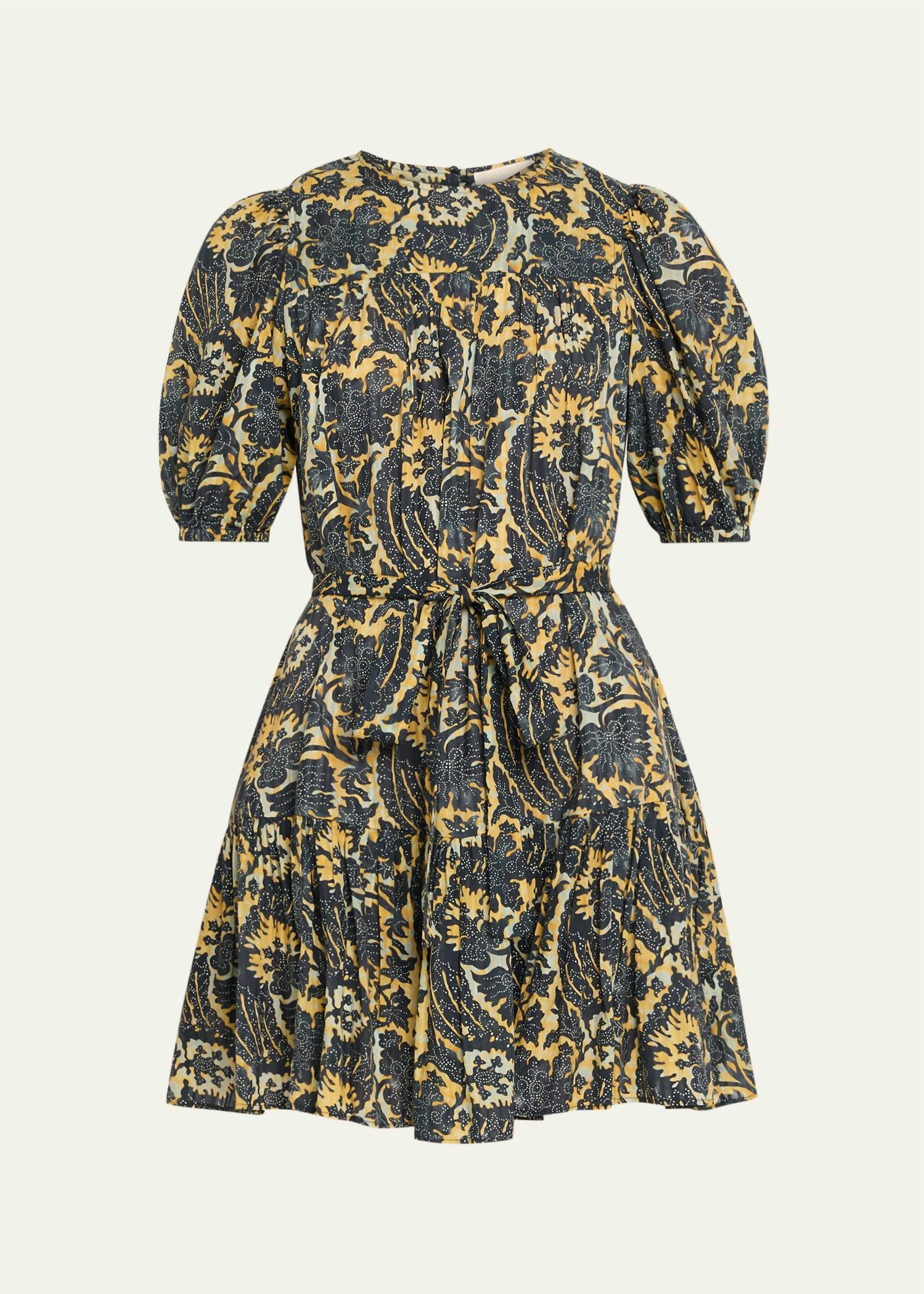 Ulla Johnson Rosalie Short Sleeve Mini Dress in luna - women's dress - view 6