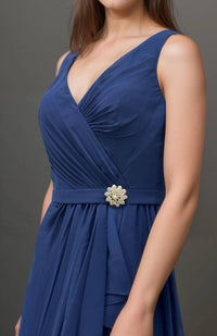Last Dress - Mirabella Brooch Drape Mini Dress