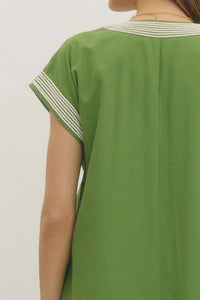 Entro - Applique Trim Midi Dress