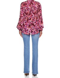 LUCY PARIS Femine Floral Blouse in magenta - women's blouse - view 4
