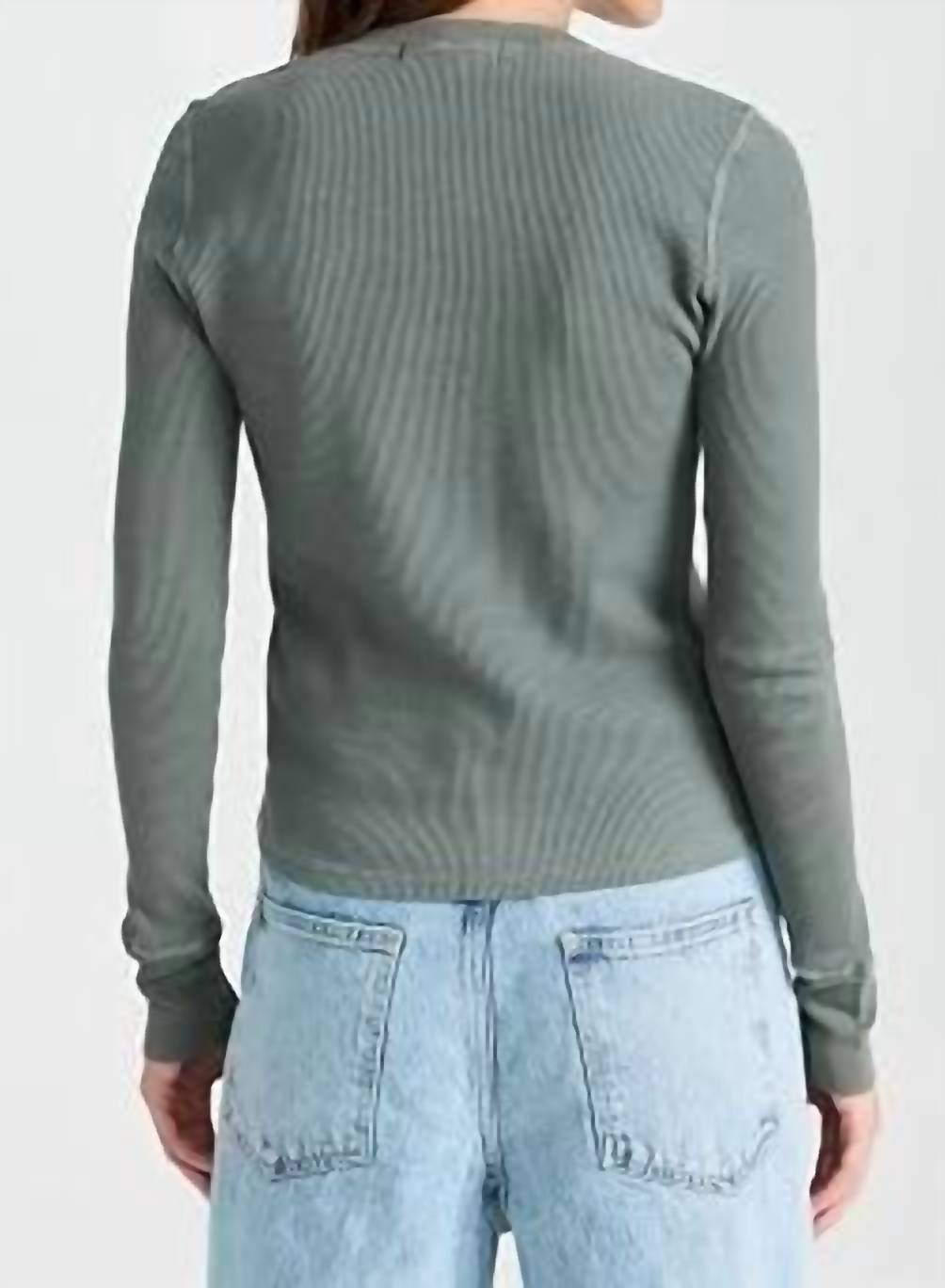 Amo - Thermal Henley Long Sleeve Tee