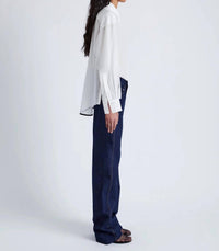 Proenza Schouler Demi Button Down Blouse in bone - women's shirt - alternate view
