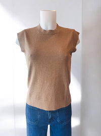 Minnie Rose - Classic Cap Sleeve Crew Neck Top