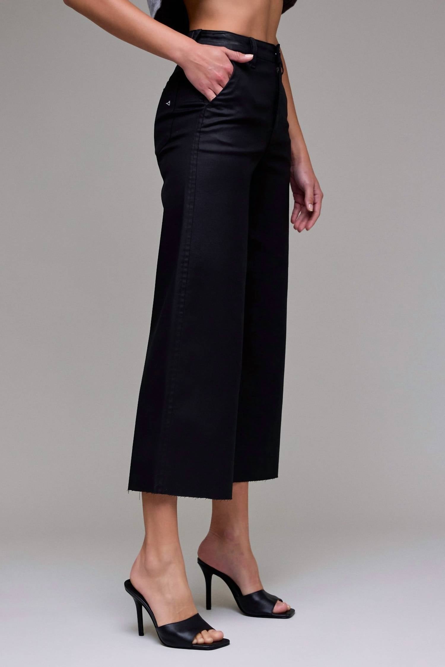 Hidden - Nori Coated Cropped Pant