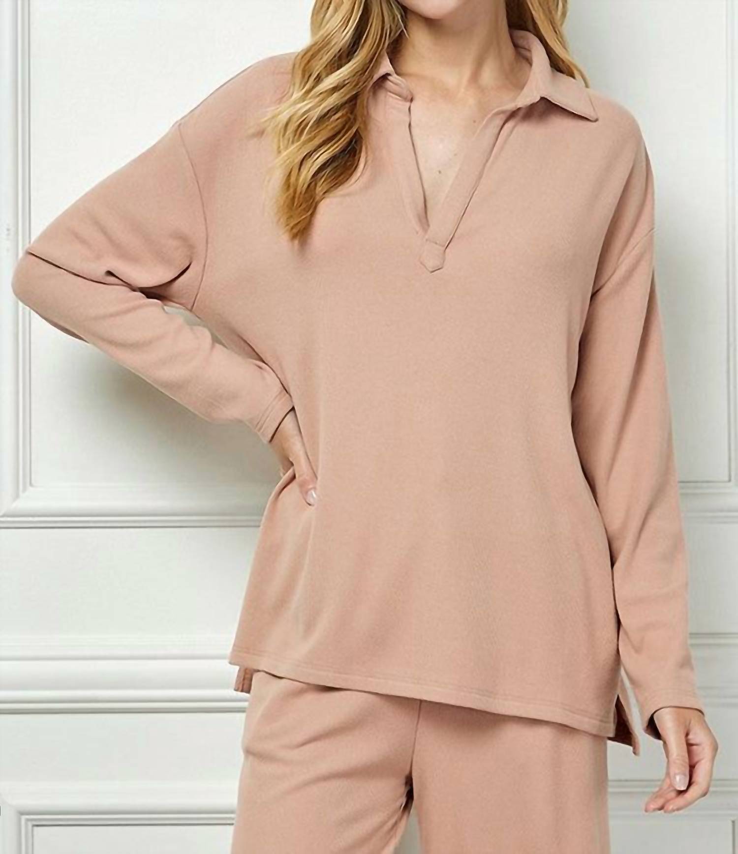 See And Be Seen - Collared Fleece Long sleeve top