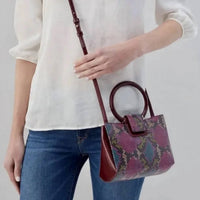 HOBO Women's Heidi Crossbody Bag in mosaic snake - women's bag - detail view