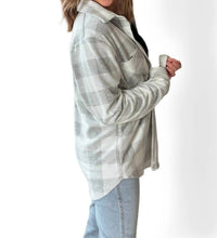 Panache - Soft Plaid Button Up Top