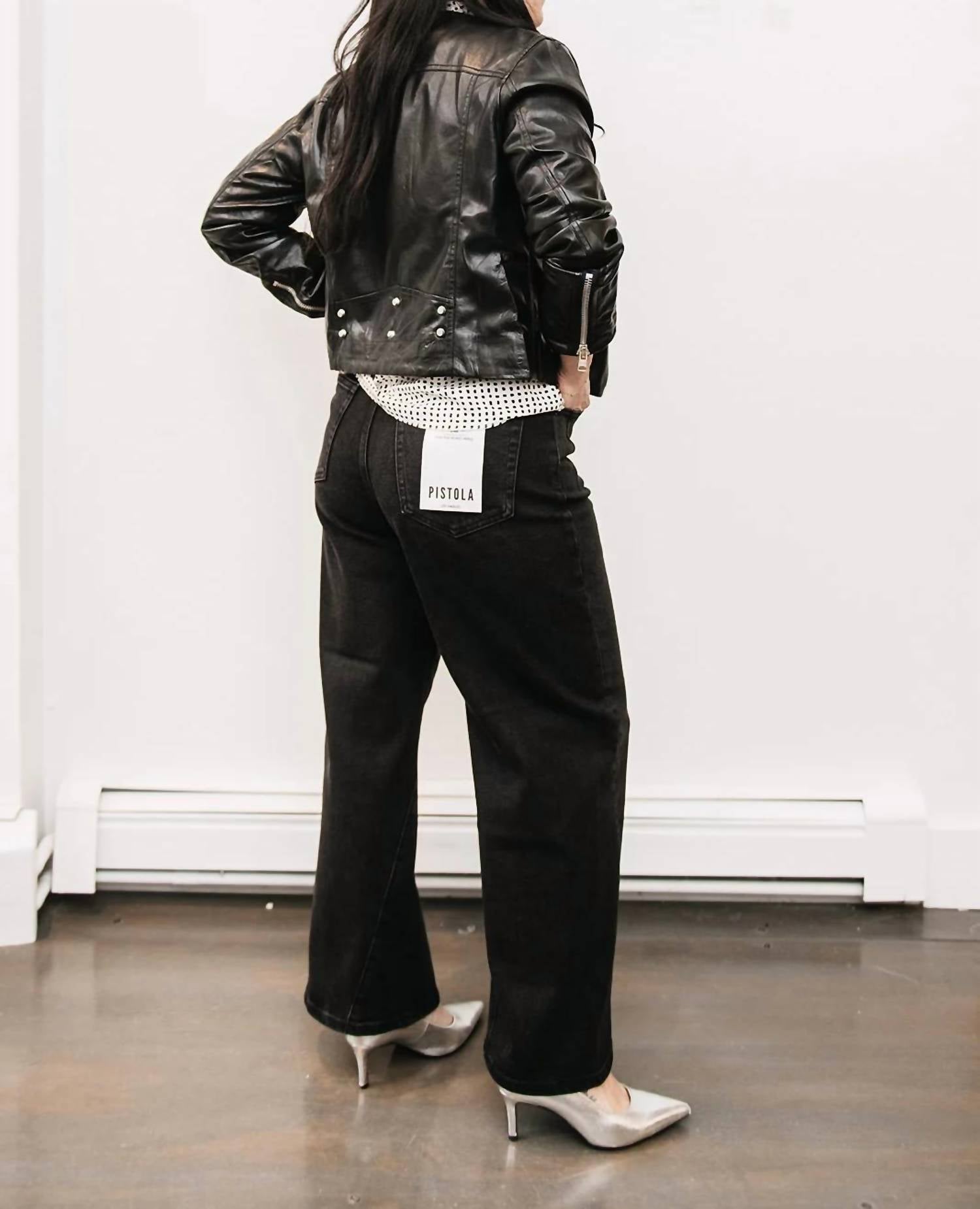 Reset By Jane - Faux Leather Long Sleeve Jacket