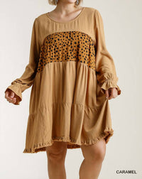 Umgee - Spotted Tiered Fringe Dress