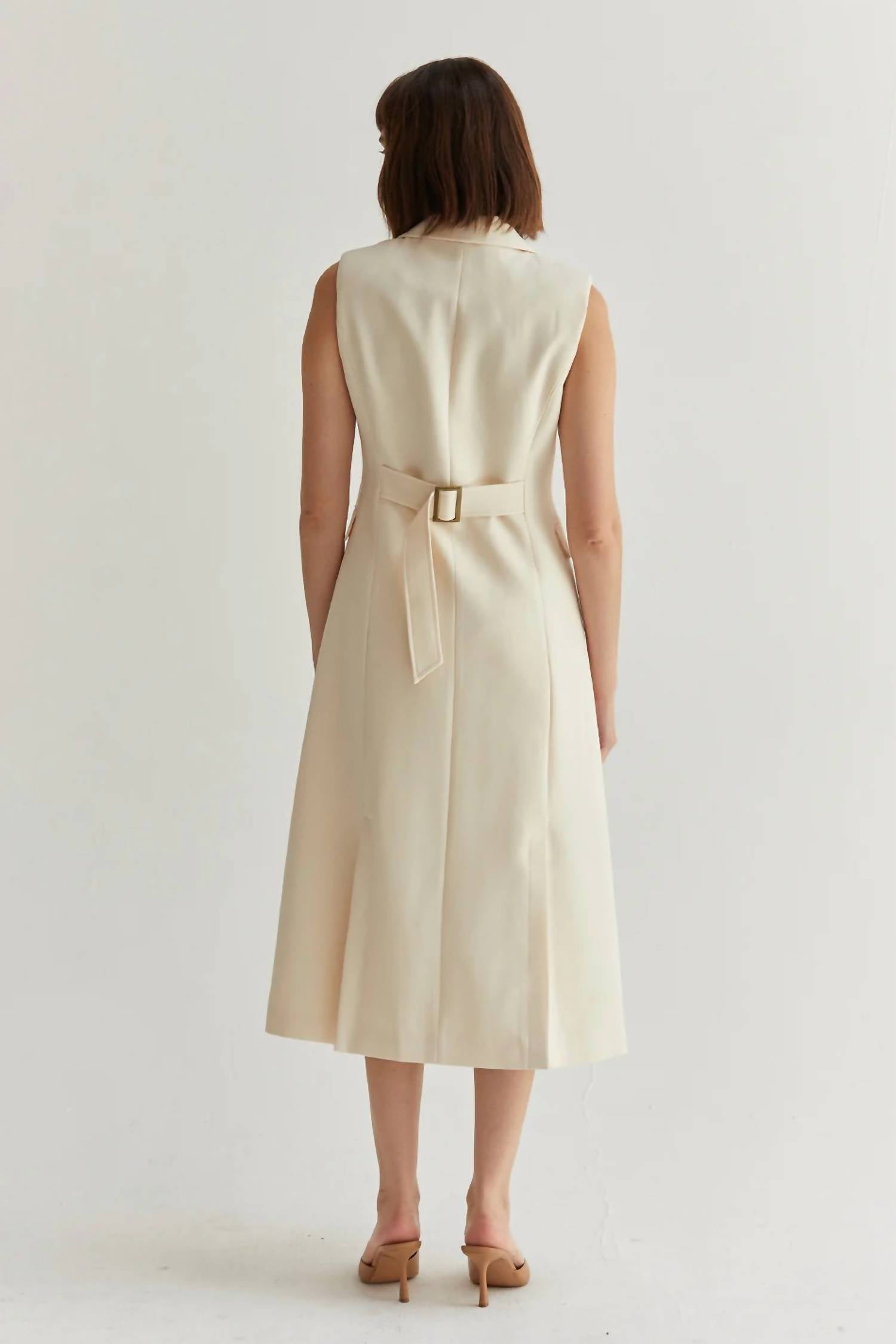 Crescent - Sasha Sleeveless Long Blazer