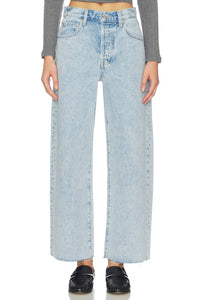 PISTOLA Tate Crop High Rise Bowed Wide Leg Jeans in modena - women's jeans