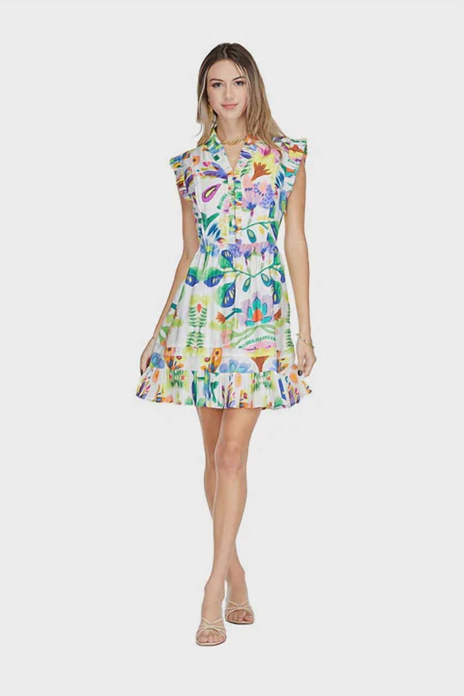 Joy Joy - Ruffle Neck Dress