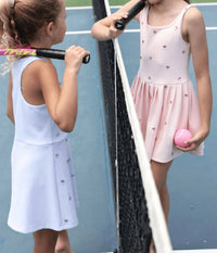 Lola + The Boys - Girls Heart Scuba Tennis Dress
