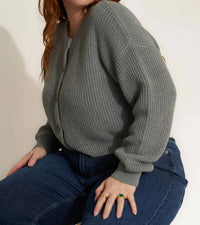Callahan Cropped Cardigan in gray - women's cardigan - view 4