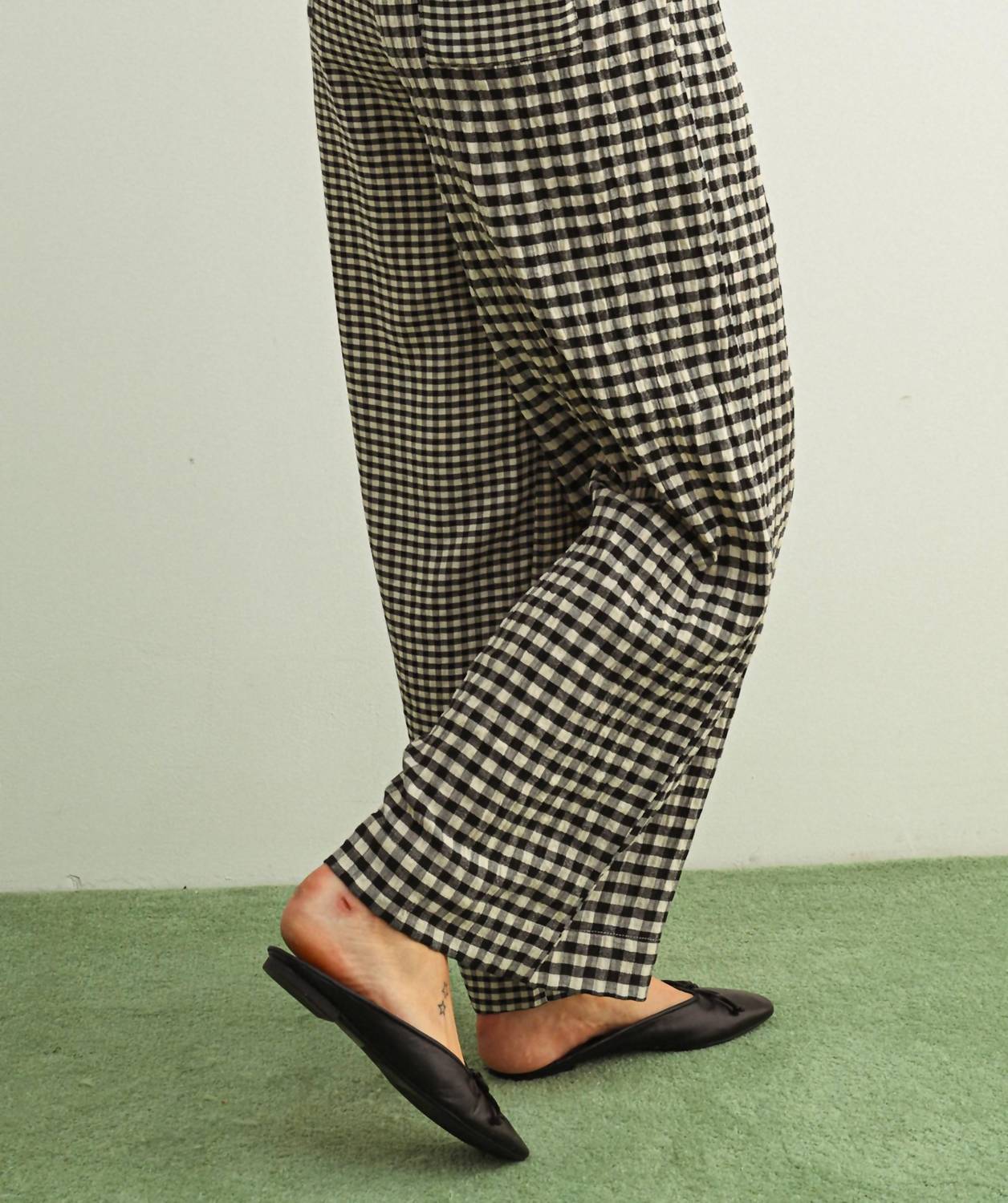 Miou Muse - Grant Gingham Straight Pants