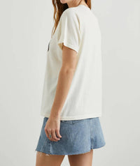 Rails Boyfriend Tee Shirt in la ecru - women's t-shirt - alternate view