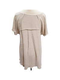 Umgee - Women's Solid Linen Short Sleeve Top