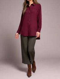 Tribal - Stretch Woven Flowy Raglan Sleeve Shirt