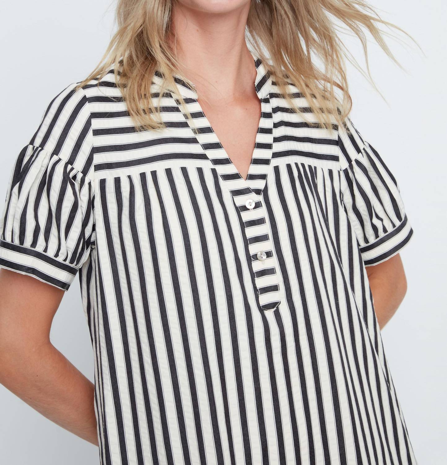 Renuar - Coastal Cabana Stripe Mini Dress