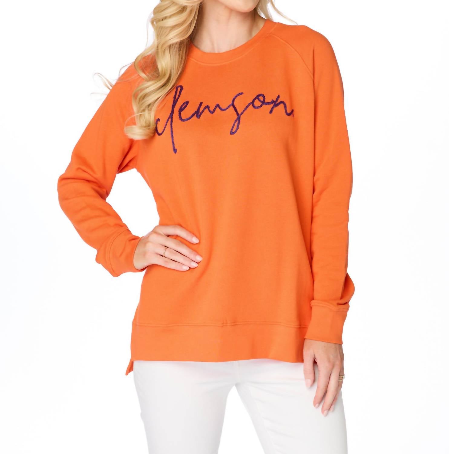 Stewart Simmons - Clemson Embroidered Pullover Sweatshirt - Plus
