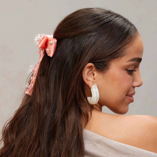 Lele Sadoughi - Women's Curved Canyon Hoop Earrings