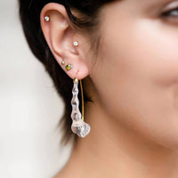 Gold & Honey - Women's Wishbone Bamboo Lucite Earrings