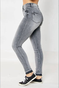 Judy Blue - Addison Tummy Control Release Hem Skinny Jeans