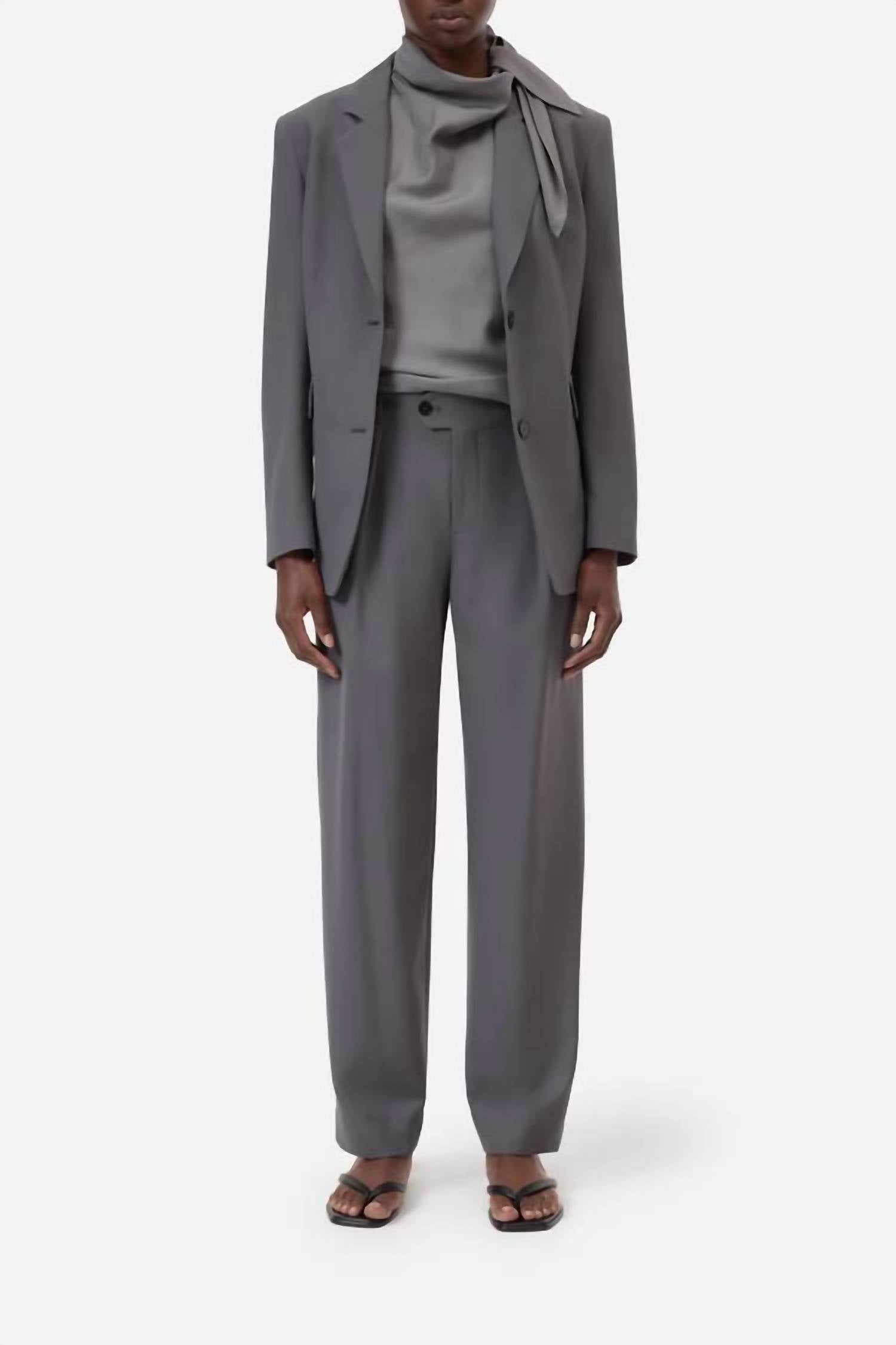 CLOSED Mawson Straight-Leg Trouser Pant in led grey - women's pants