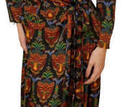 FARM RIO Boho Panther LENZING ECOVERO Viscose Midi Dress in black - women's dress - view 4