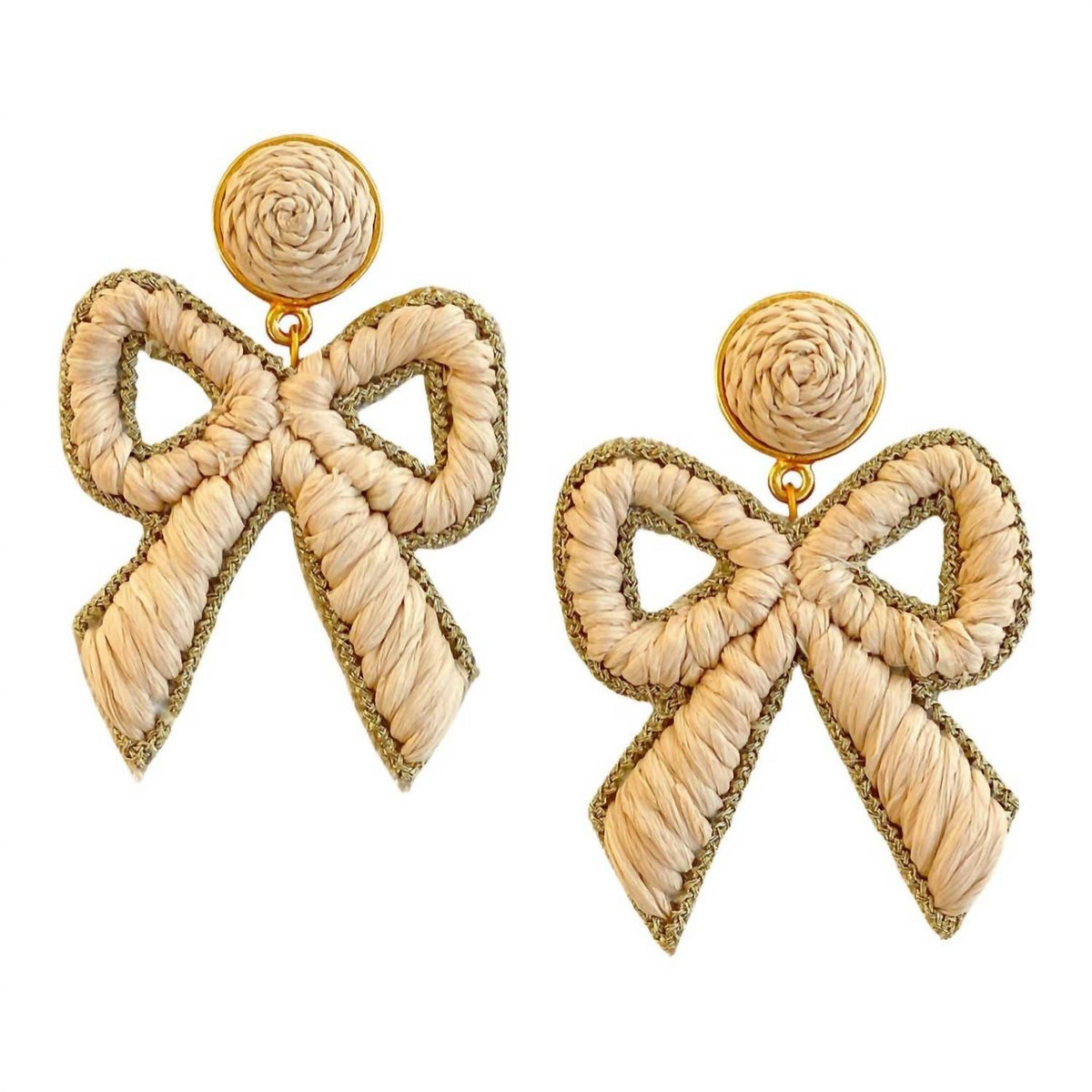 Gaby & Grace - Bow Raffia Earrings