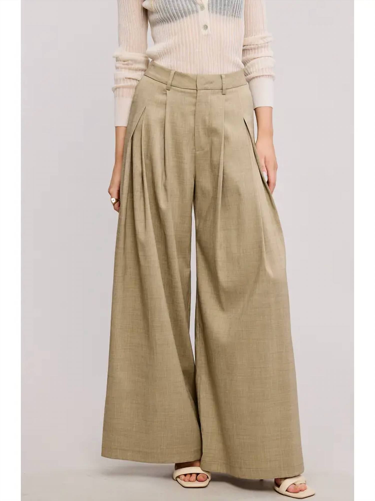 Faire - WIDE LEG PLEATED TROUSERS