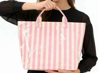 Josslyn By Wall To Wall - Women's Striped Vinyl Tote Bag