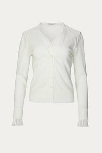 LACE PANELED CARDIGAN