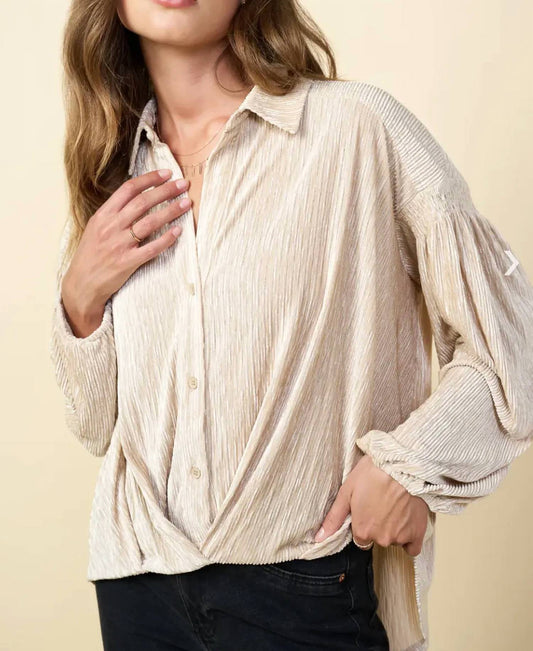 Skies Are Blue - A Velvet Beauty Blouse