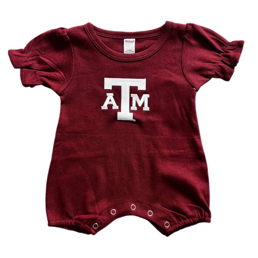 Two Feet Ahead - Girl's Texas A&m Romper