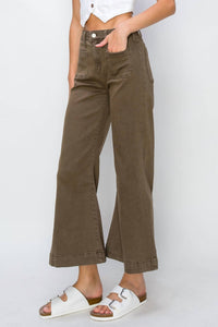 Artemis Vintage - High Rise Stretch Crop Palazzo Jeans