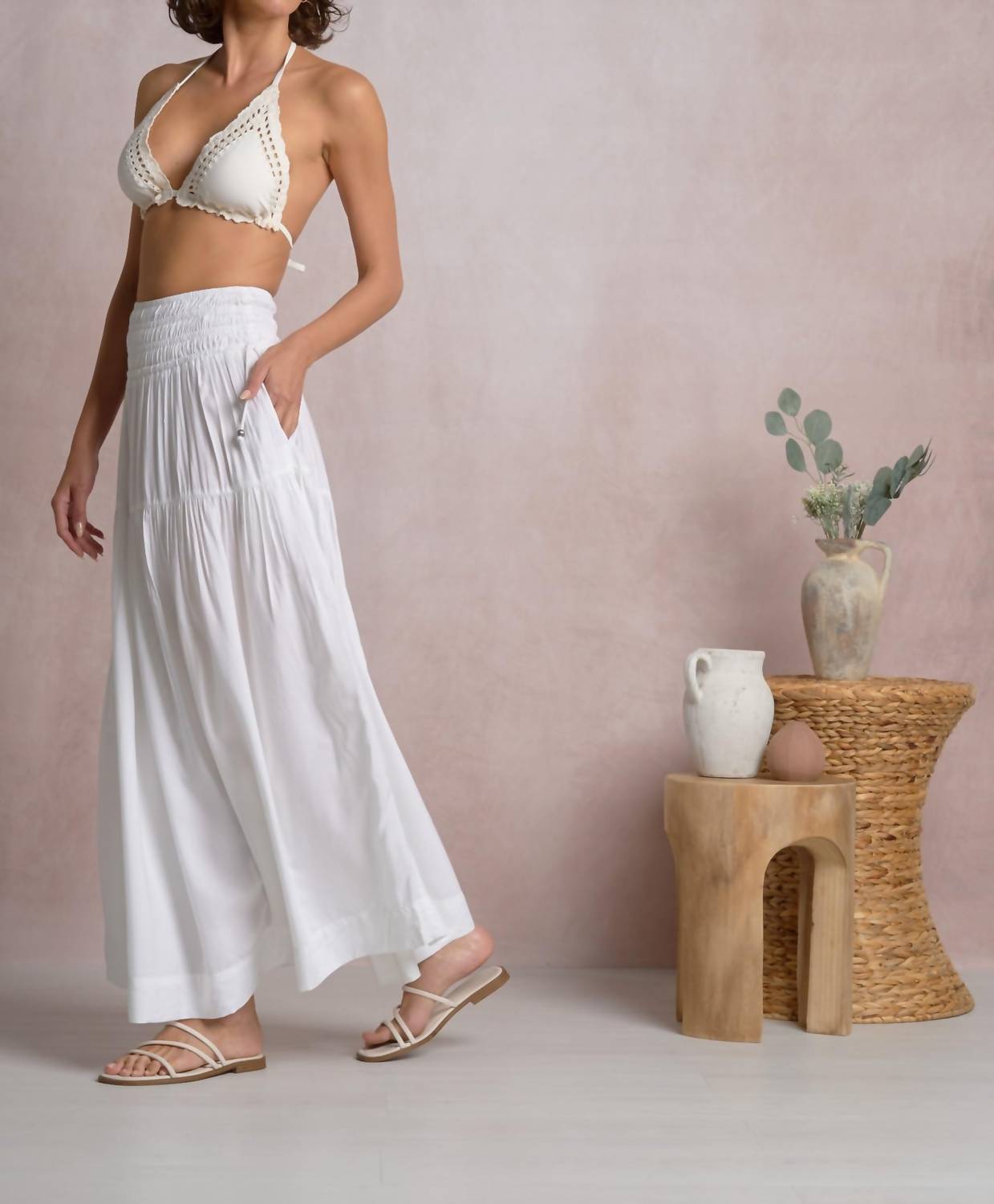 Elan - Maxi Skirt With Smocked Waistband